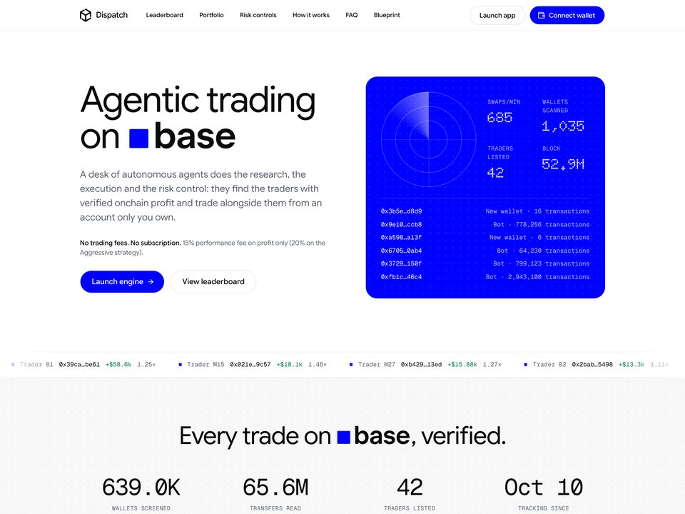 The full landing page
